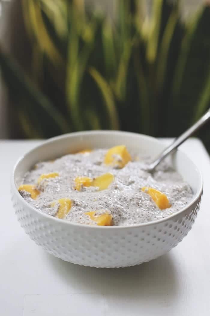 Coconut mango chia pudding - another healthy recipe by Familicious