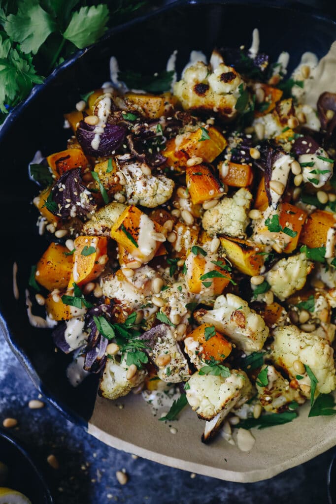 Roasted Vegetables with Tahini Sauce The Healthy Maven