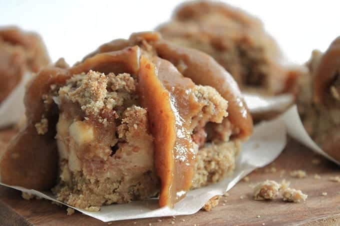 Salted Caramel Apple Crumb Bars // thehealthymaven.com #glutenfree #vegan