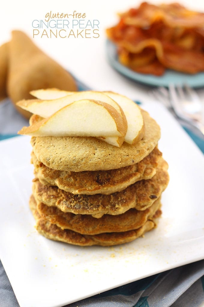 Gluten-Free Ginger Pear Pancakes for the perfect weekend brunch recipe.