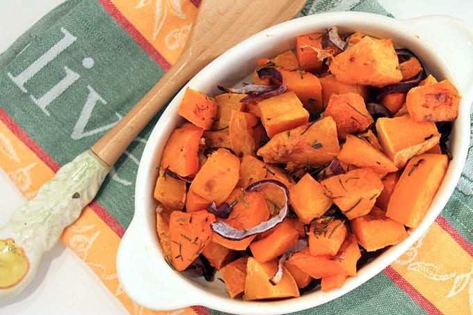 Roasted Rosemary Butternut Squash // thehealthymaven.com