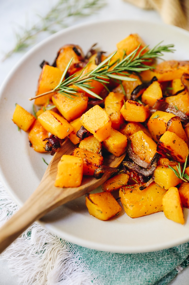 roasted butternut squash with rosemary. 3