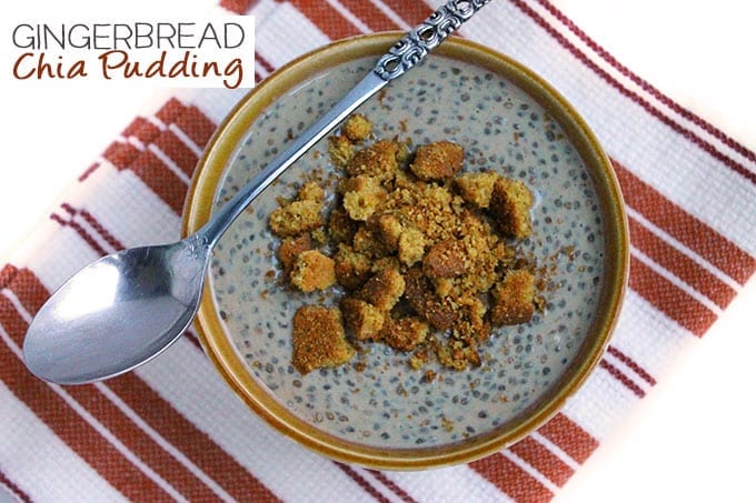 Gingerbread Chia Pudding for a fun Christmas twist on classic chia pudding. The perfect winter snack recipe!