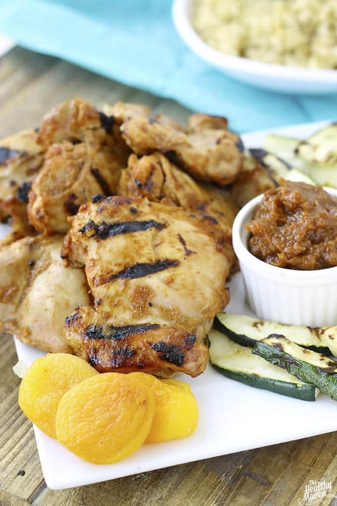 Apricot Barbecue Chicken // thehealthymaven.com