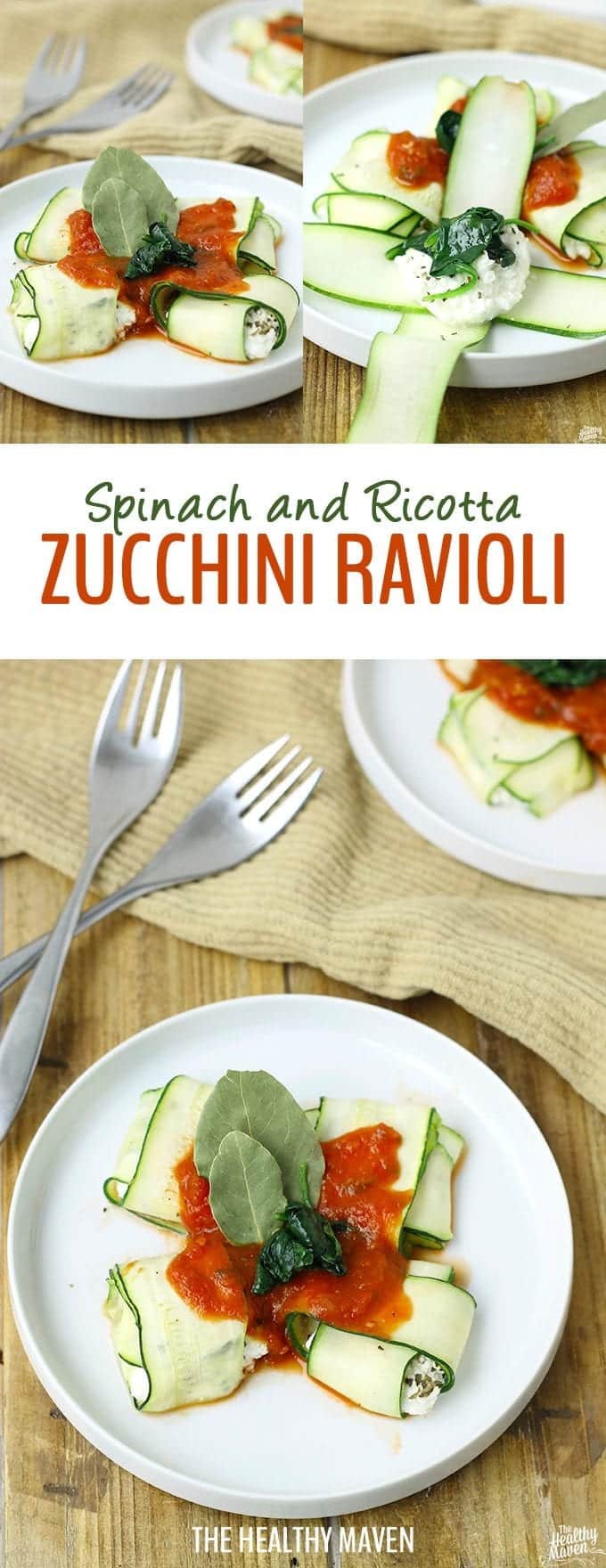 Spinach and Ricotta Zucchini Ravioli - a healthy, veggie swap for traditional pasta! This recipe makes a great low-carb dinner with an extra veggie punch.