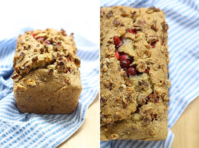 Gluten Free Cranberry Walnut Blender Bread - Holistic Rendezvous