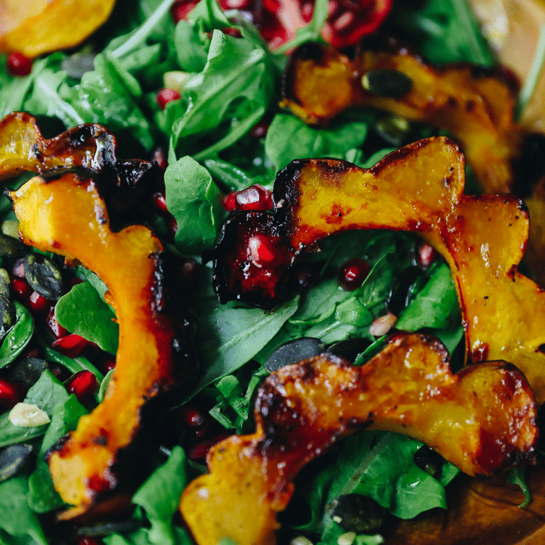 Maple Roasted Acorn Squash Salad The Healthy Maven