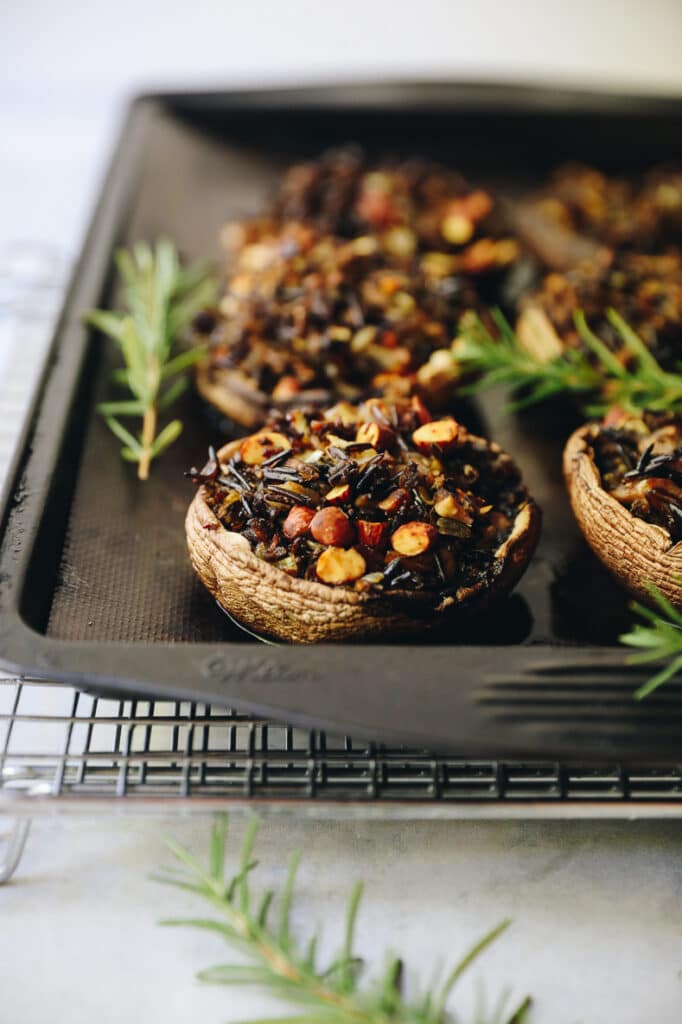 Wild Rice Stuffed Portobellos The Healthy Maven