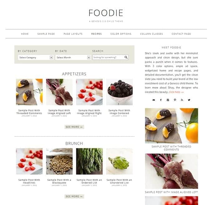 foodie theme