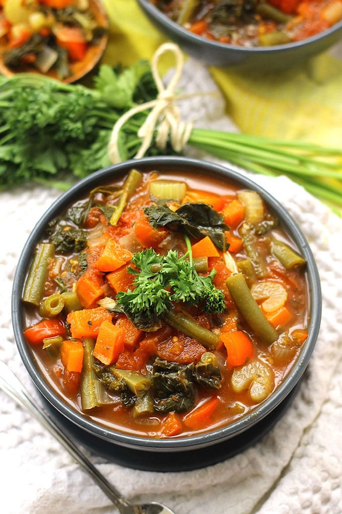 Need to detox from a day of sweets or a night of drinking? Try getting that fresh start from this nutrient packed Detox Vegetable Soup recipe. With eight different types of vegetables, you are sure to get the detox you're craving.