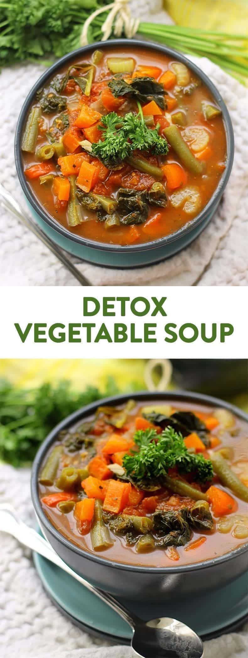 Too often is soup overlooked for its equally delicious counterpart, soup! Bring on the healthful goodness with this delicious & hearty Detox Vegetable Soup!