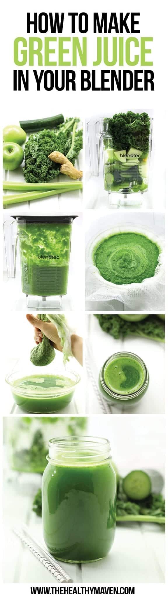  Don't have a juicer? No problem! Here's a step-by -step tutorial on how to make green juice in your blender!