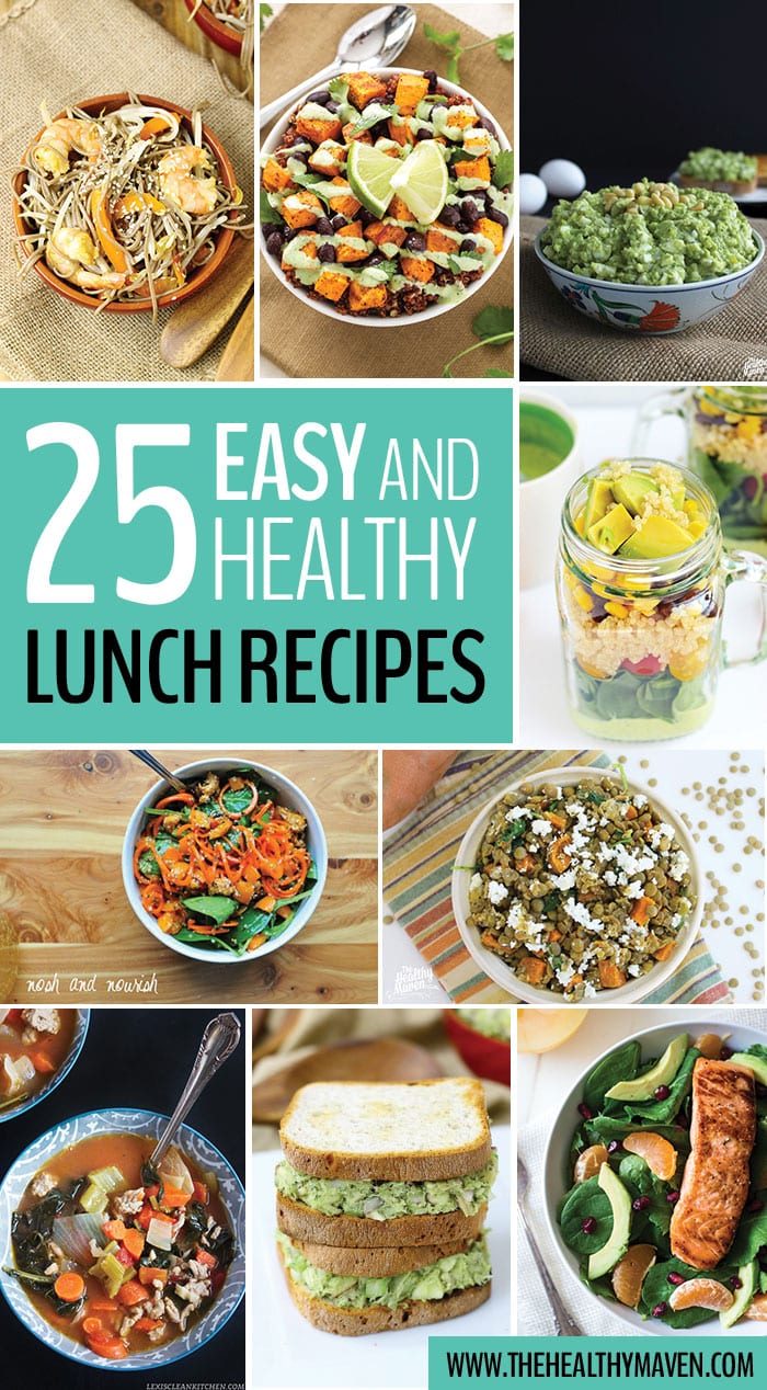 25 Easy and Healthy Lunch Recipes that can easily be packed and taken to work or school! 