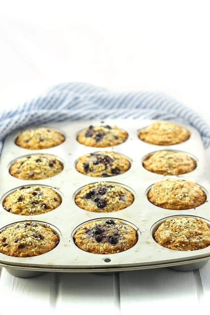 With 11 grams of protein in each cup, these customizable protein-packed oatmeal cups make for the perfect breakfast on the go. Bake then and then keep them in the freezer so you always have a healthy breakfast waiting for you!