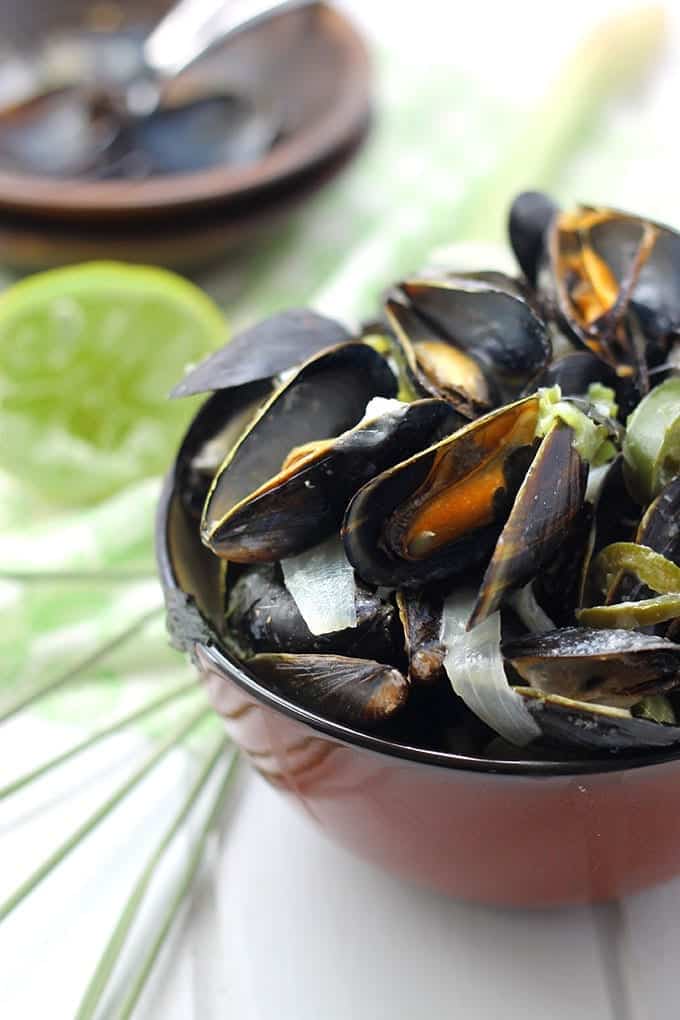 You would not believe how easy and delicious these Thai Curry Mussels are! Dinner is ready in 15 minutes!
