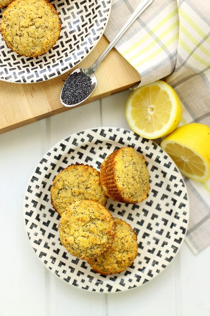 These Paleo Lemon Poppyseed Muffins are packed-full of flavor and nutrition but are completely grain and oil free. They will quickly become your new favorite Spring treat for healthy snacking on the go.