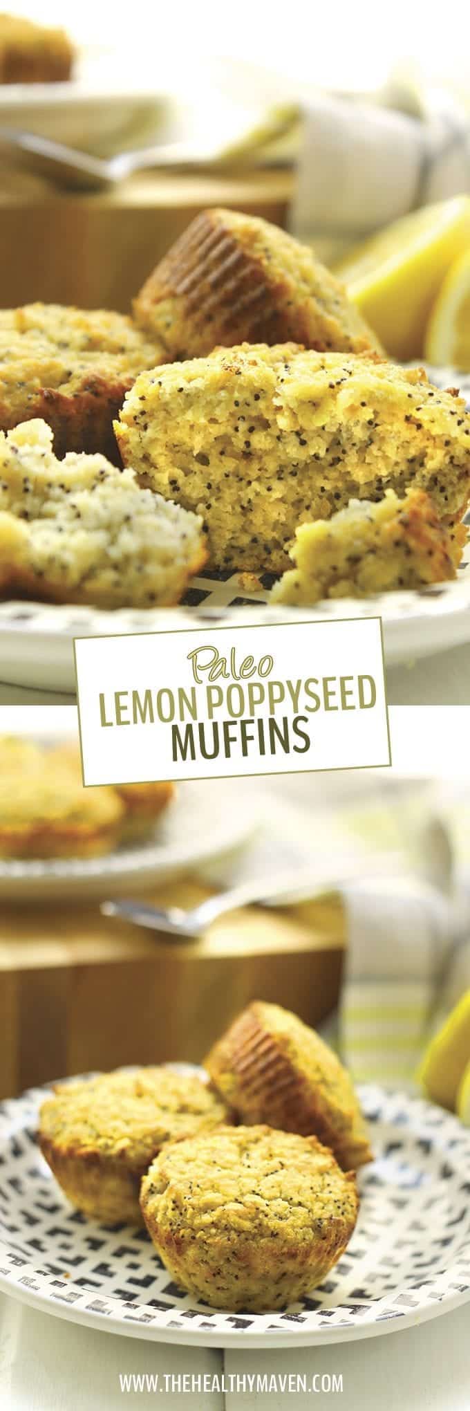 These Paleo Lemon Poppyseed Muffins are packed-full of flavor and nutrition but are completely grain and oil free. They will quickly become your new favorite Spring treat for healthy snacking on the go.