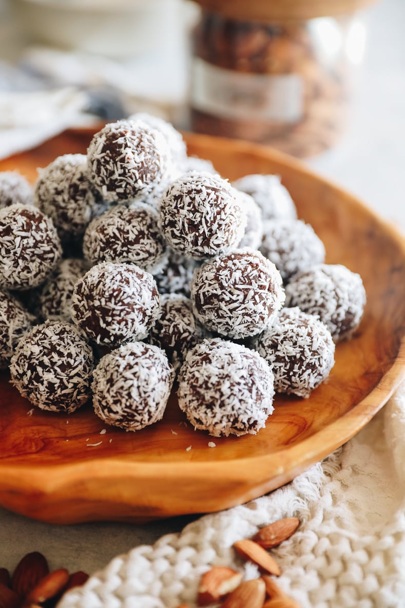 Date Almond Coconut Protein Balls