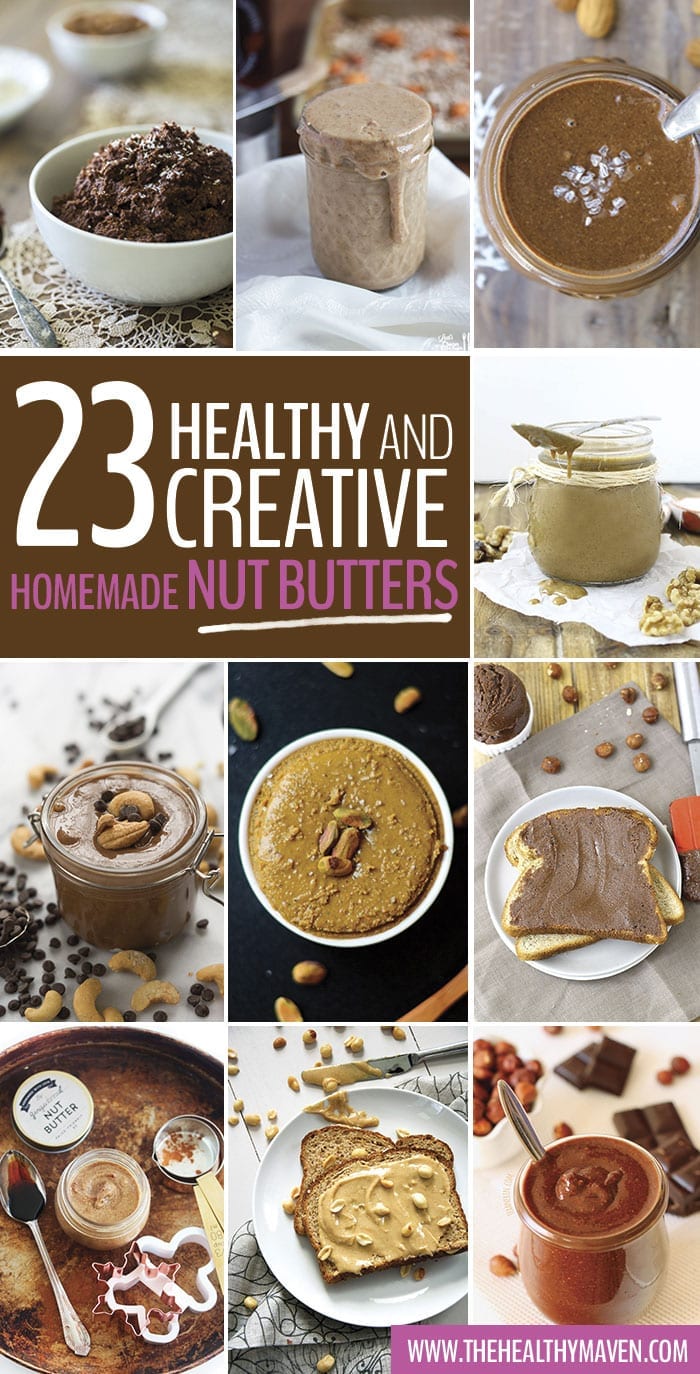 23 Healthy and Creative Homemade Nut (and Seed!) Butter Recipes - Ditch the store-bought jars and go for one of these nut butters instead. I can't promise you won't be going at them with a spoon though...