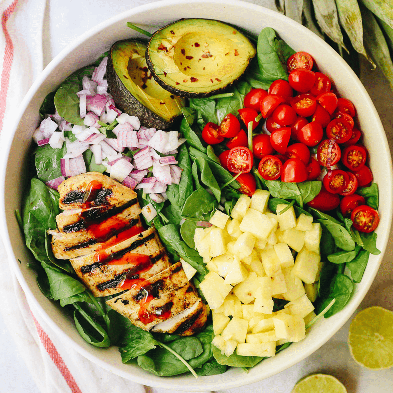 Tropical Sriracha Chicken Salad