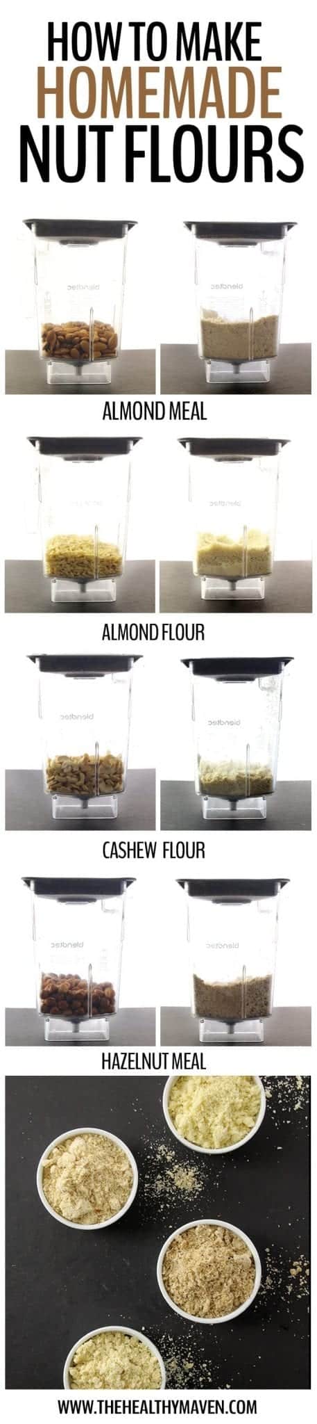 How To Make Nut Flours [Almond, Hazelnut, Cashew] - The Healthy Maven