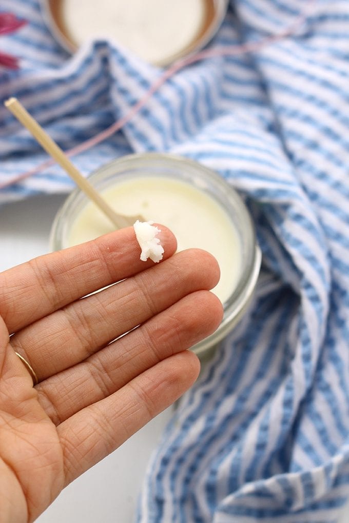 A simple DIY Natural Deodorant recipe that smells amazing and works too! Made with clean, all-natural ingredients and ready in under 10 minutes, this natural deodorant will quickly become a staple in your body routine.