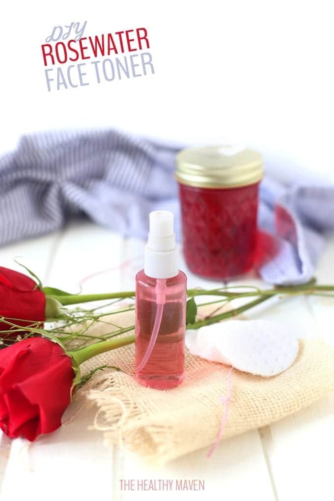 A step-by-step tutorial on how to make homemade rosewater + a recipe for DIY Rosewater Face Toner! You'll learn all of the benfits of rosewater for your skin too.