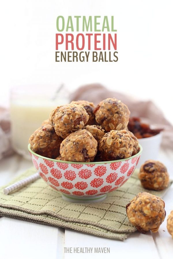 Easy NoBake Oatmeal Protein Balls The Healthy Maven