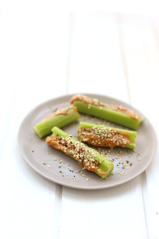 Big Kid Ants on a Log + A round-up of healthy dorm room snack ideas that don't require any equipment and can be made with 5 ingredients of less. Perfect for any health-conscious college student with limited space and budget!