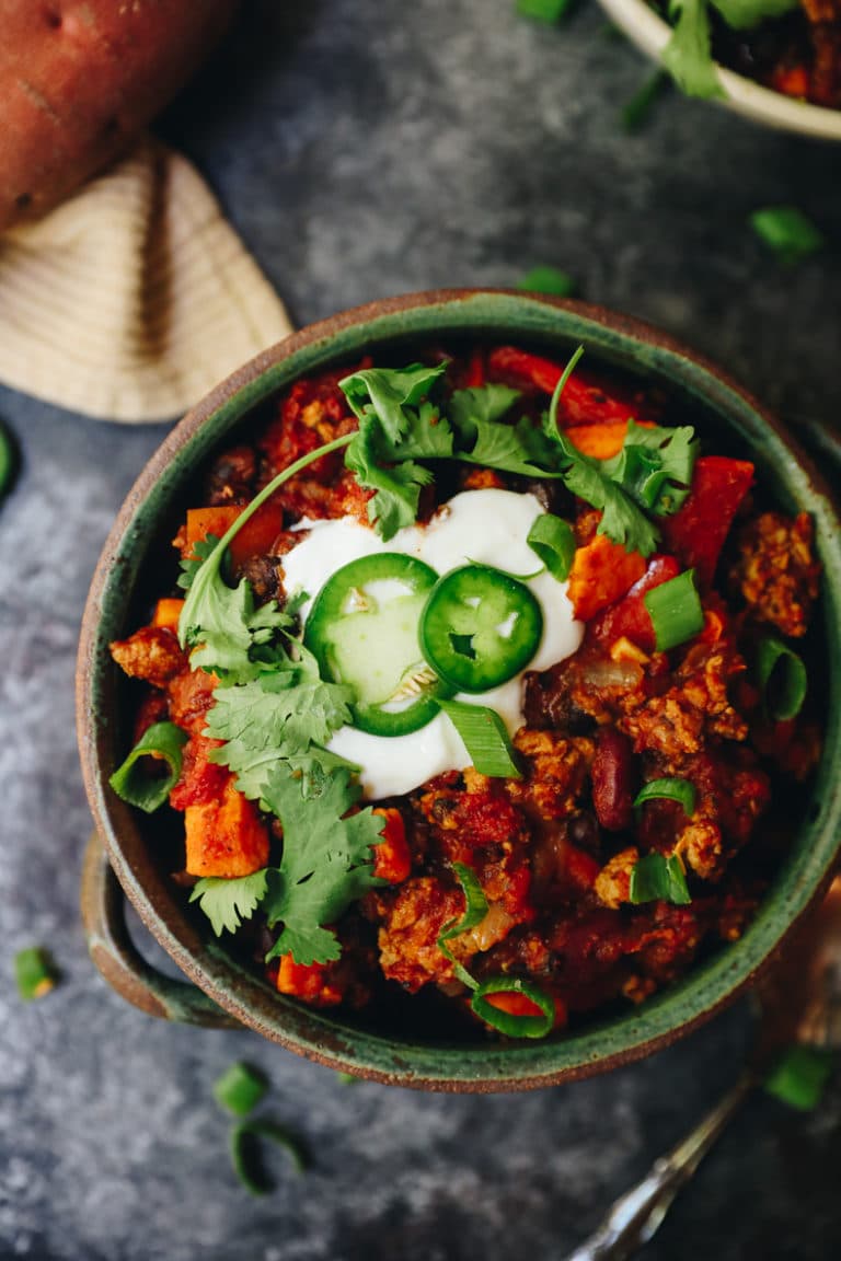 Turkey Sweet Potato Chili Recipe The Healthy Maven