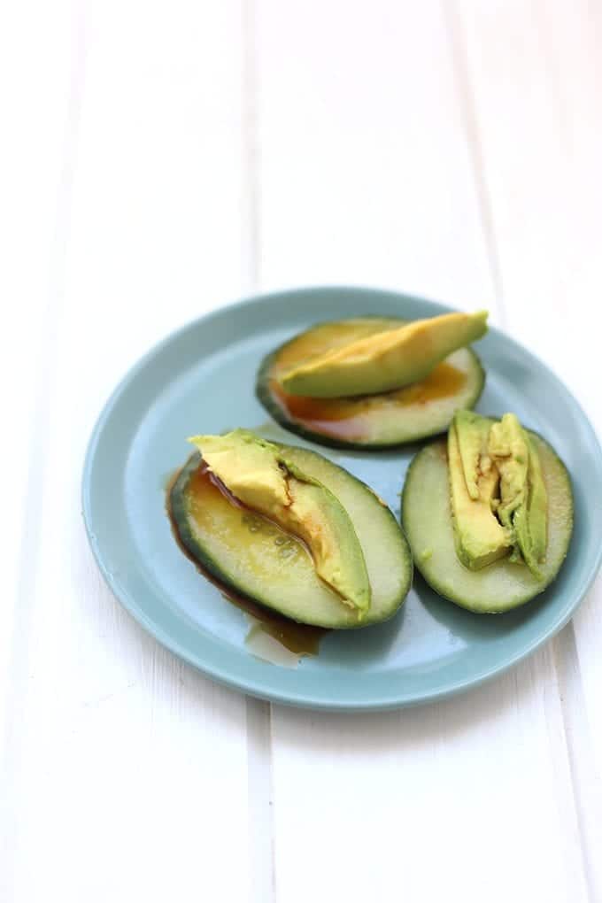 Cucumber with Avocado and Tamari + A round-up of healthy dorm room snack ideas that don't require any equipment and can be made with 5 ingredients of less. Perfect for any health-conscious college student with limited space and budget!