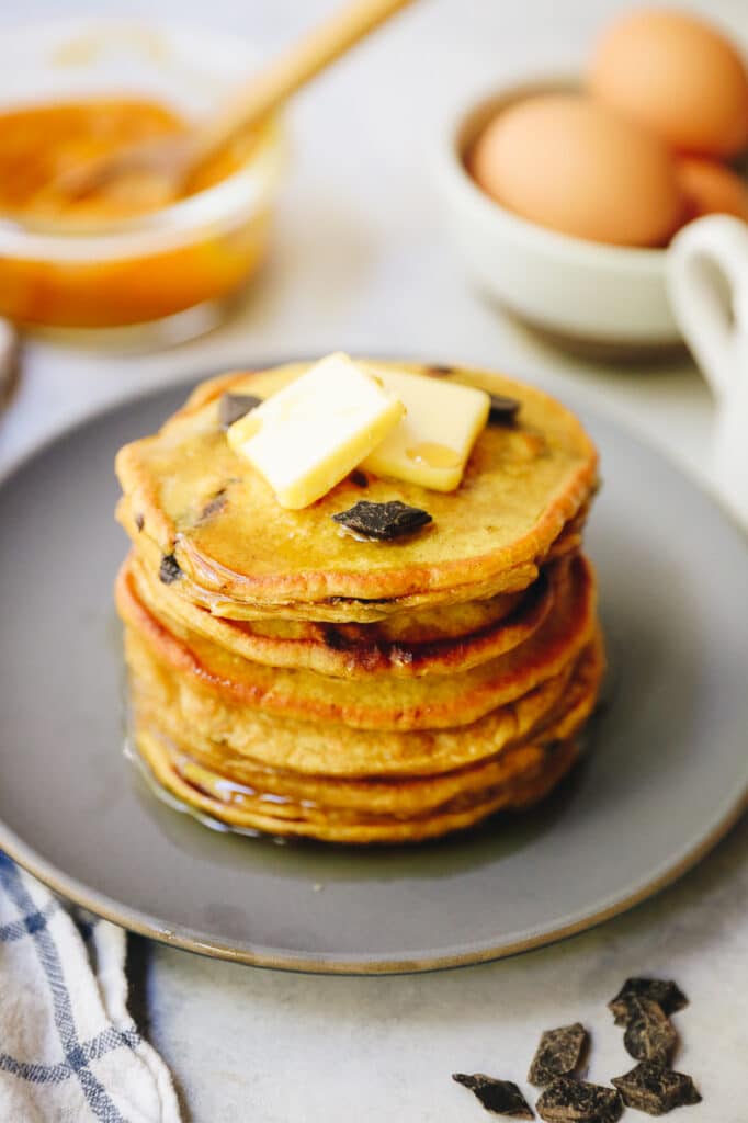Pumpkin Chocolate Chip Pancakes The Healthy Maven