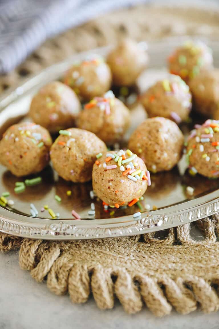 Cake Batter Protein Balls The Healthy Maven