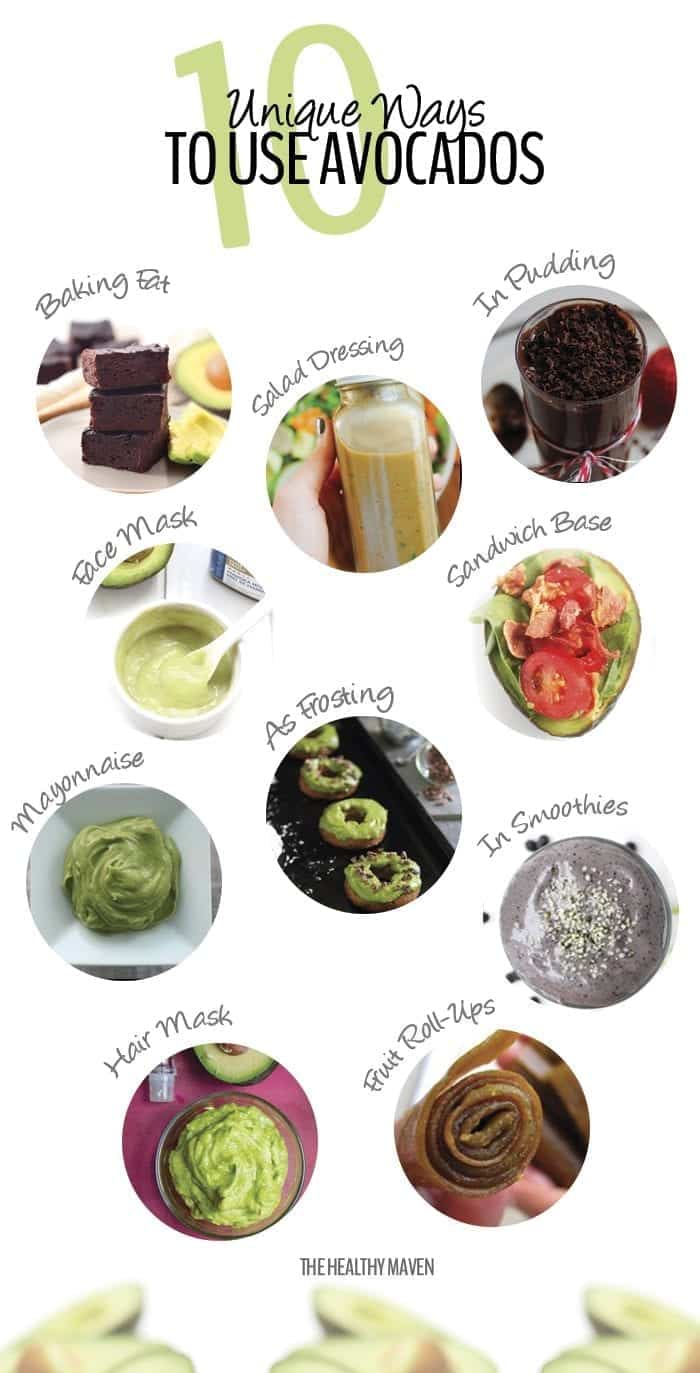 Avocados are a great source of healthy fats and nutrition, but they're more than just for guacamole! Here are 10 Ways You Didn't Know You Could Use Avocados that will open up your avocado horizons!