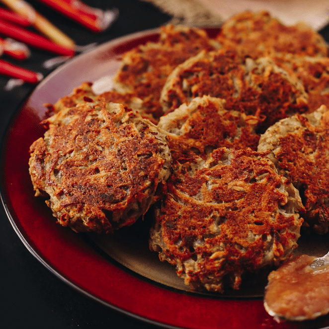 The BEST Baked Latkes [Gluten-Free + Vegan]