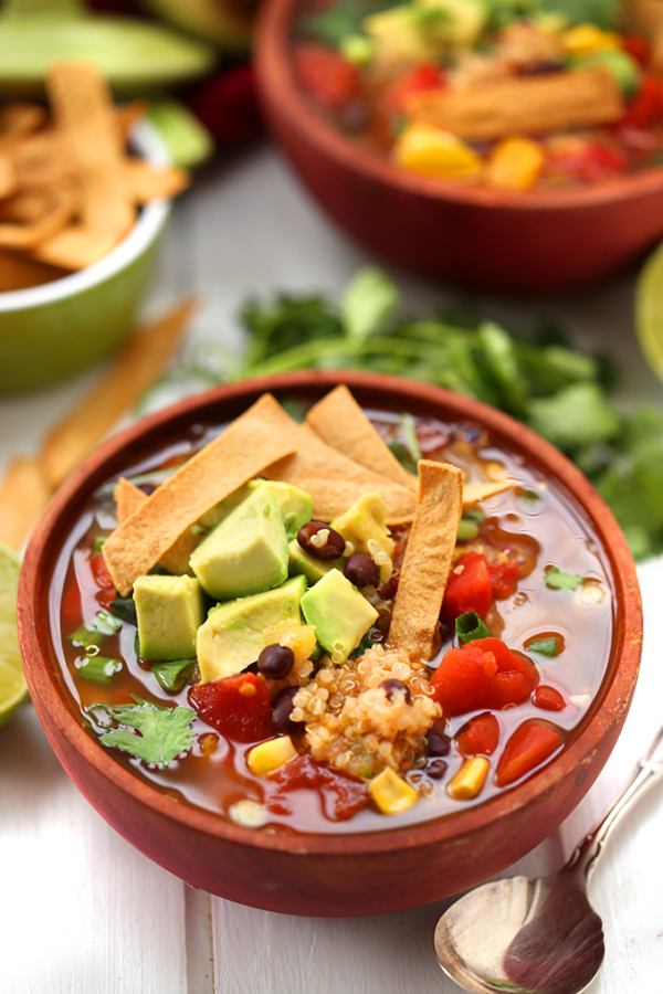 Vegetarian Tortilla Soup Recipe The Healthy Maven