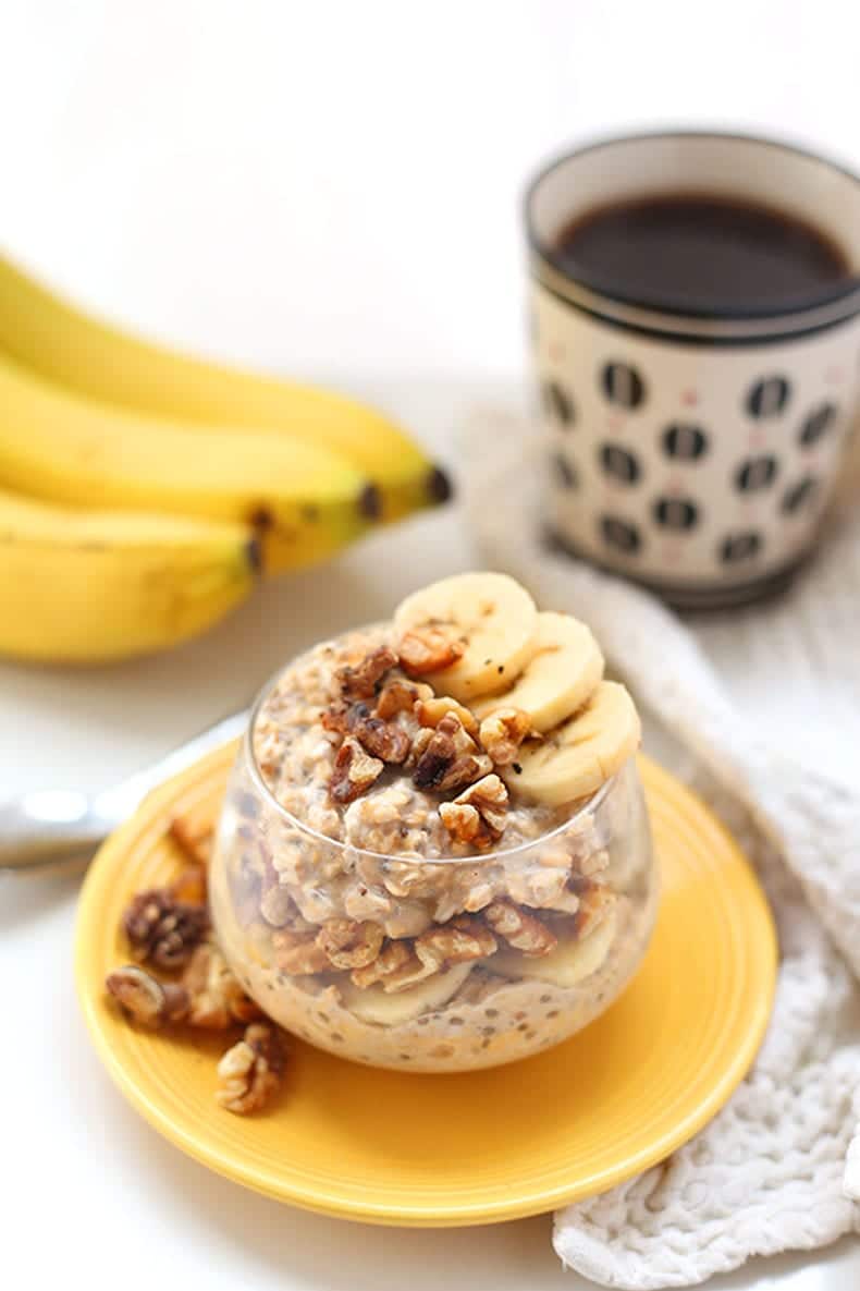 Banana Nut Overnight Oats - Overnight Oat Recipes