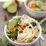 vegetarian pho in a bowl