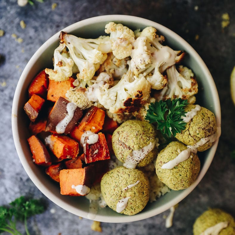 Falafel Salad Meal Prep Bowls