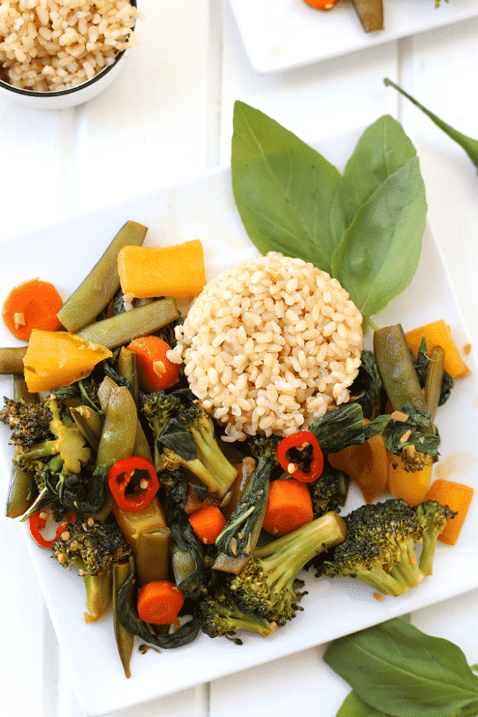 Easy Thai Basil Vegetable Stir Fry The Healthy Maven