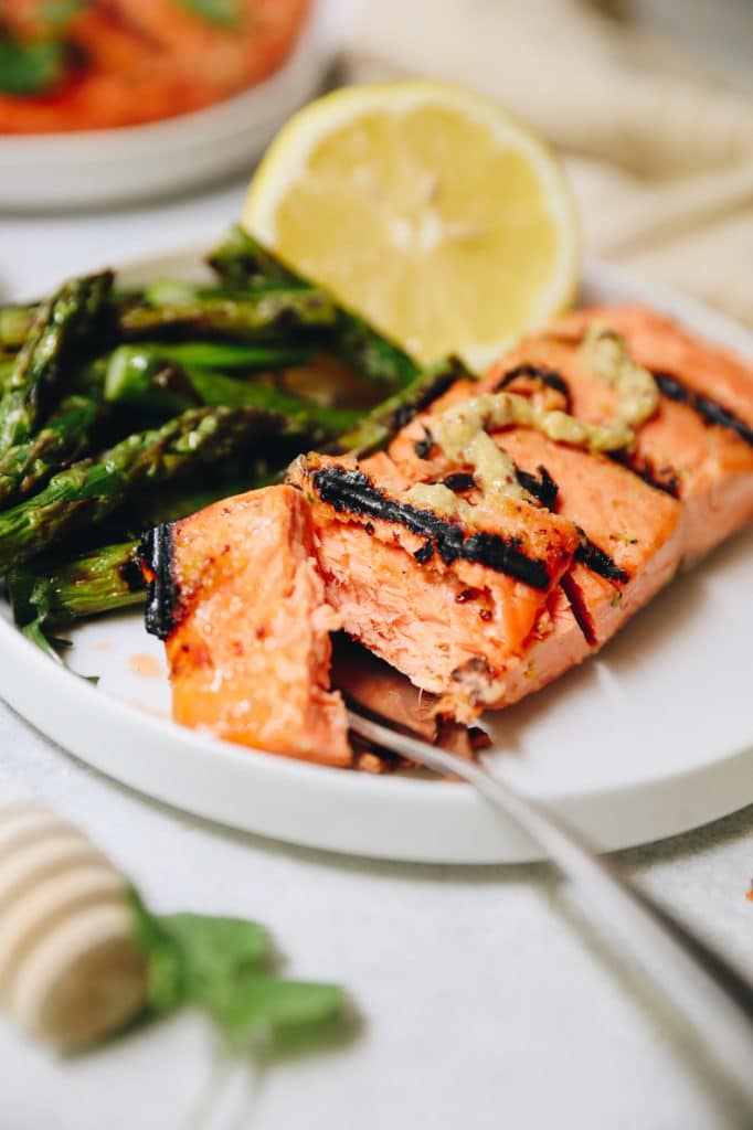 Honey Mustard Grilled Salmon The Healthy Maven