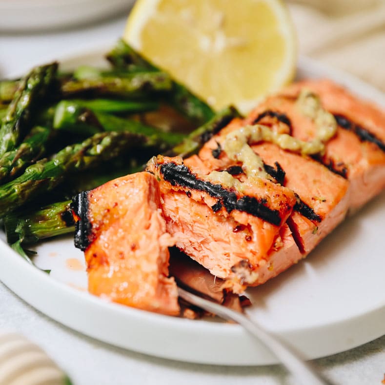 Honey Mustard Grilled Salmon - The Healthy Maven