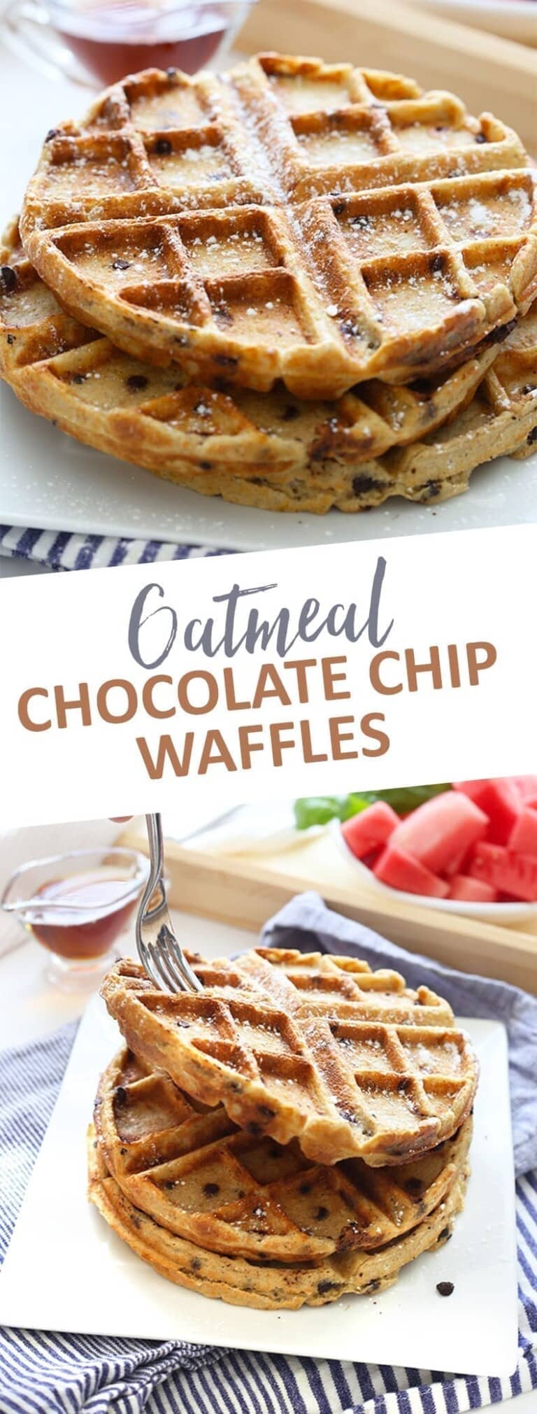 Oatmeal Chocolate Chip Waffles The Healthy Maven