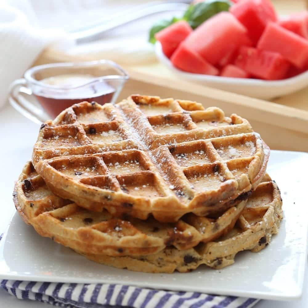 Oatmeal Chocolate Chip Waffles The Healthy Maven