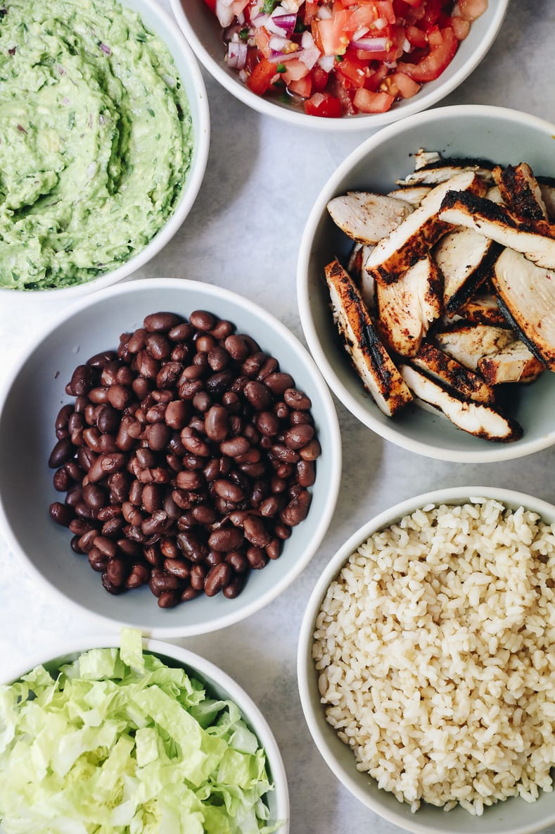 Chicken Burrito Protein Bowl {Chipotle Inspired Recipe