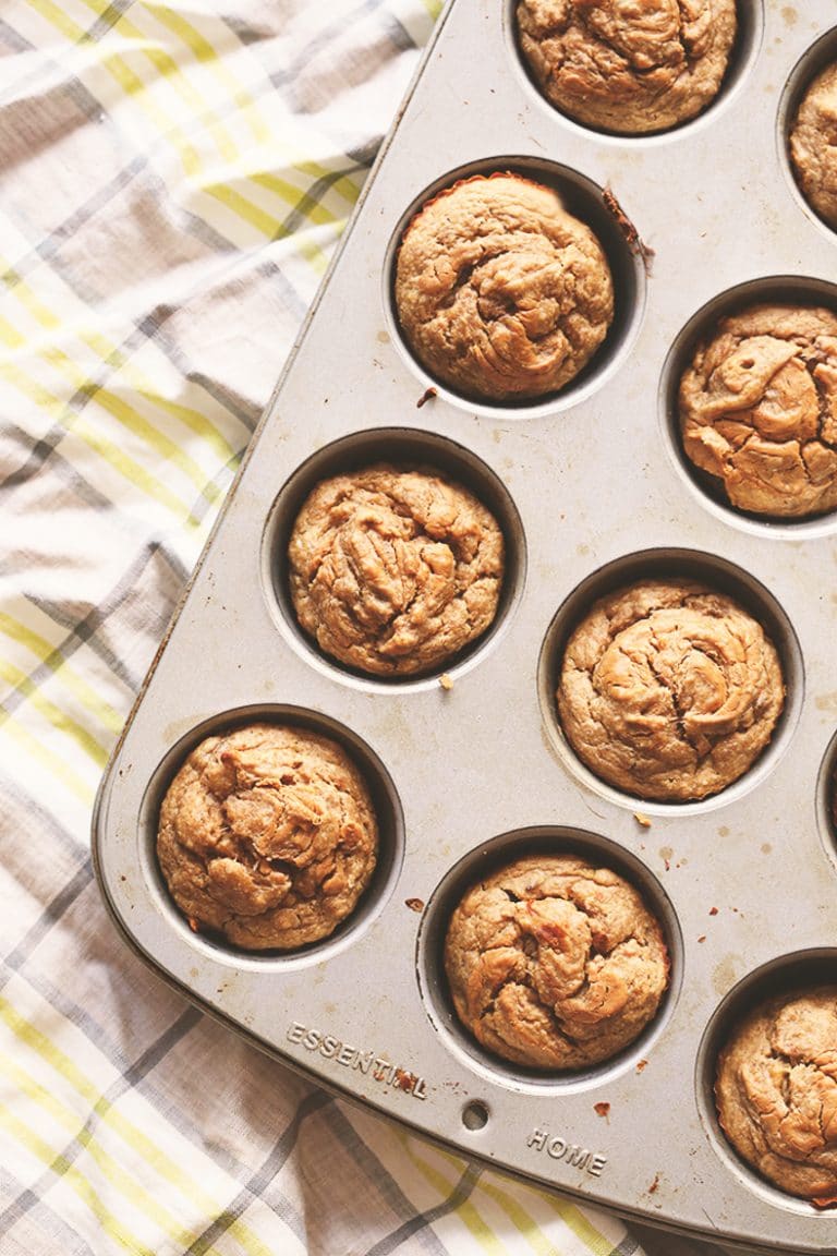 Oatmeal Banana Peanut Butter Muffins The Healthy Maven