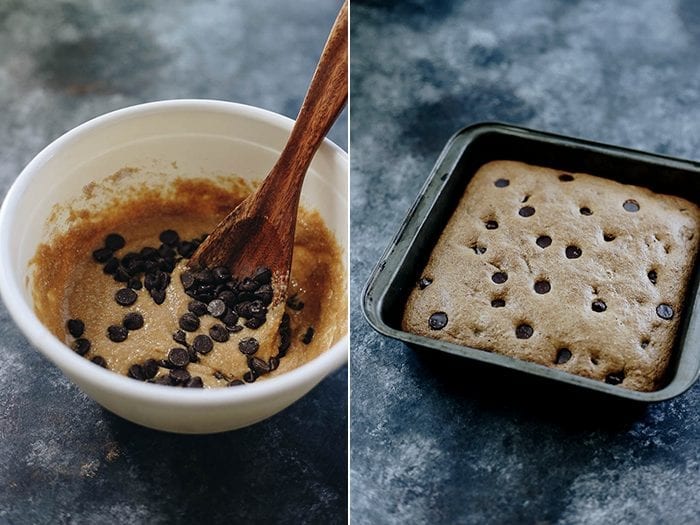 Never tried baking with tahini? Start with these Chocolate Chip Tahini Bars! They're chewy and packed with melted chocolate for a decadent sweet made with healthier ingredients.