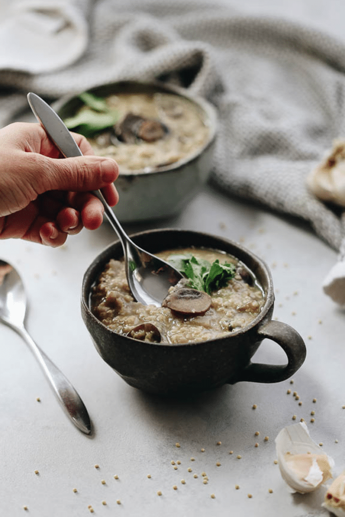 Mushroom Millet Soup The Healthy Maven