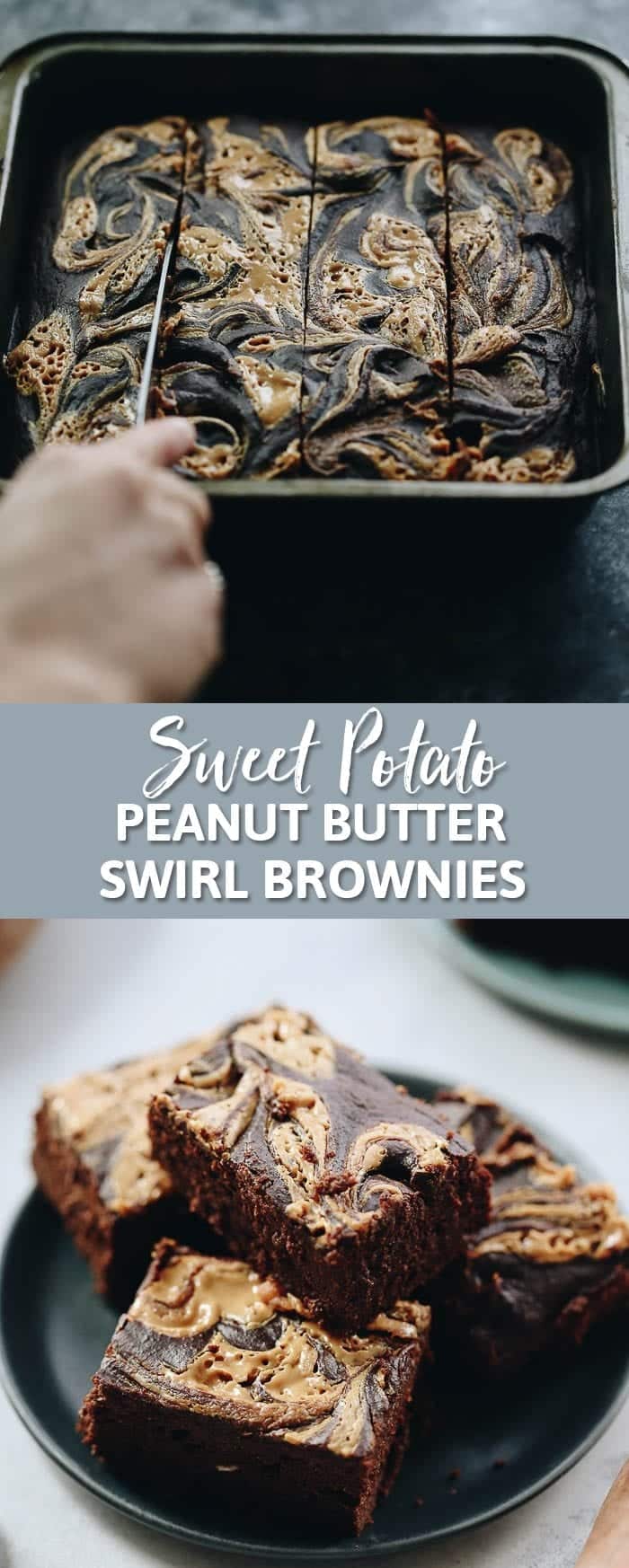 Your dessert just got a serious upgrade with these sweet potato peanut butter swirl brownies! Naturally sweetened with sweet potato and perfectly paired with peanut butter, this sweet treat will up your dessert game ASAP.