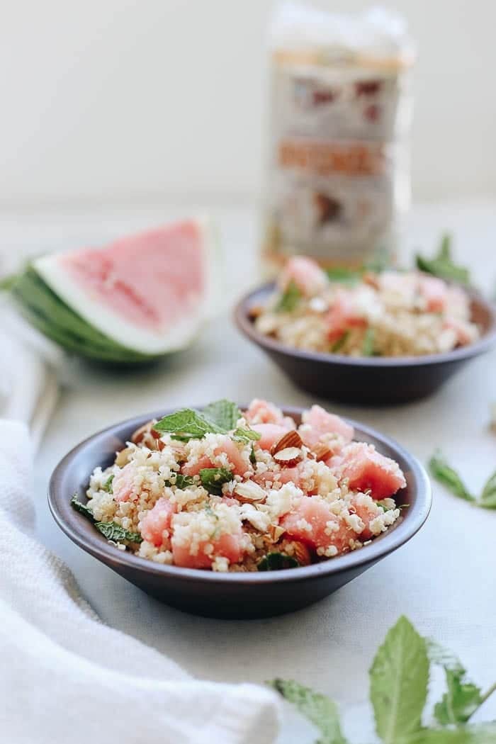 Watermelon Feta and Mint Quinoa Salad The Healthy Maven